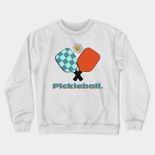 Pickleball Paddles - Blue/Orange Crewneck Sweatshirt